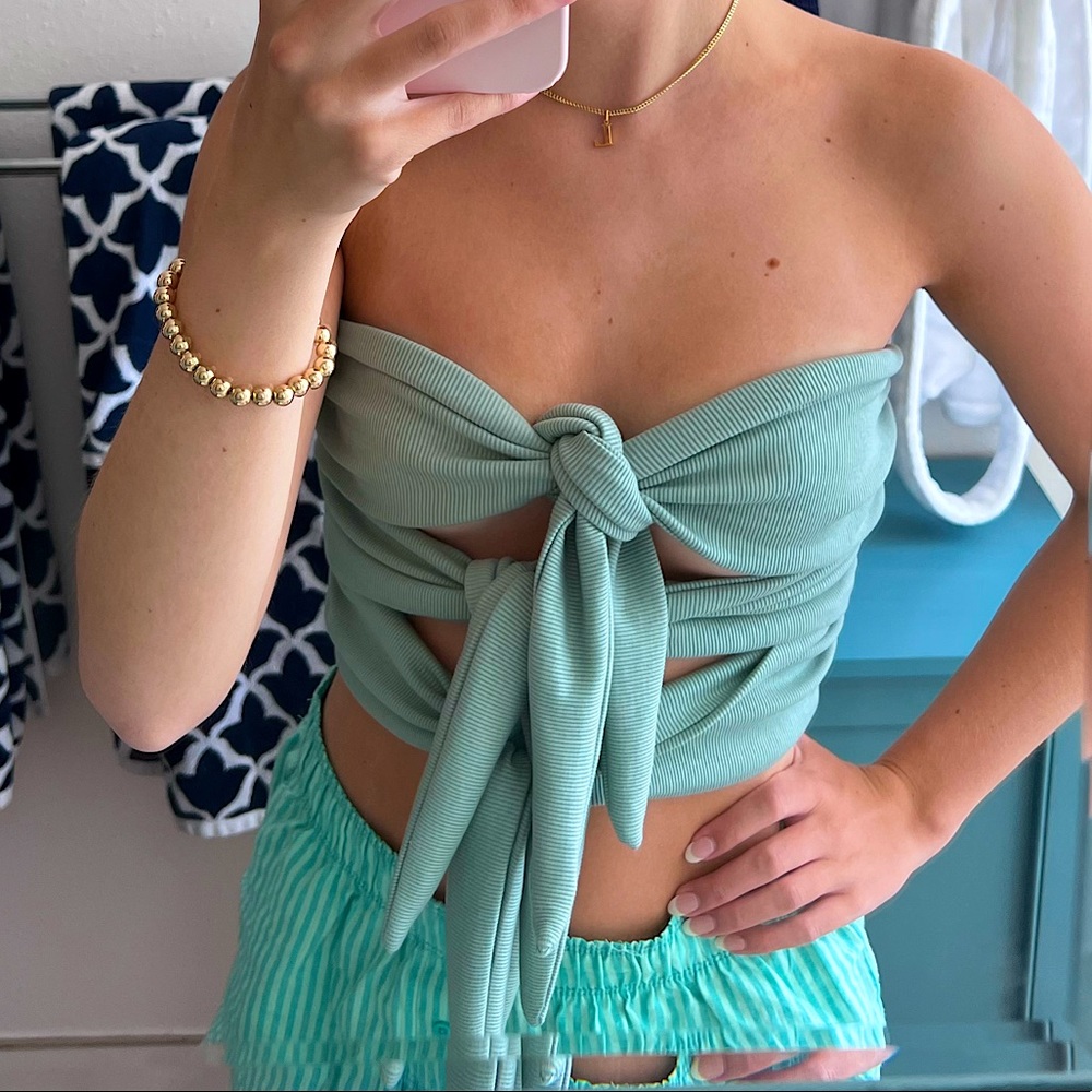 Shein knot tube top